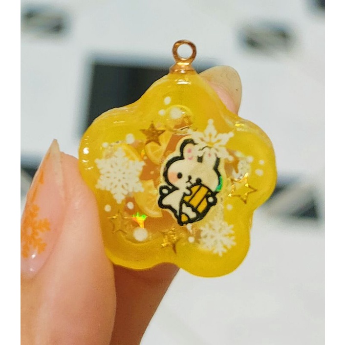 Móc khóa shaker mini: hoa và sao