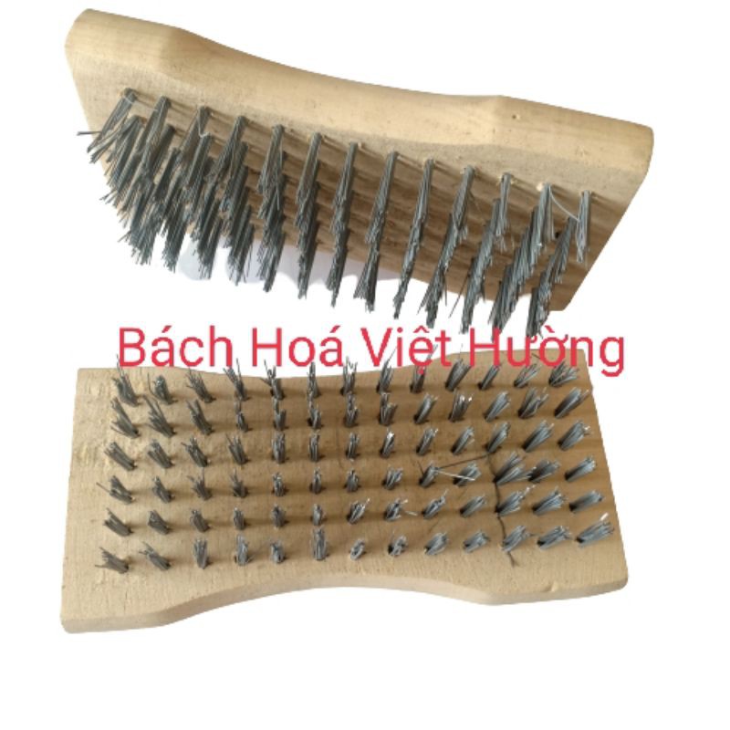 Bàn chải sắt đánh rỉ cán gỗ có tay cầm - Hàng có sẵn