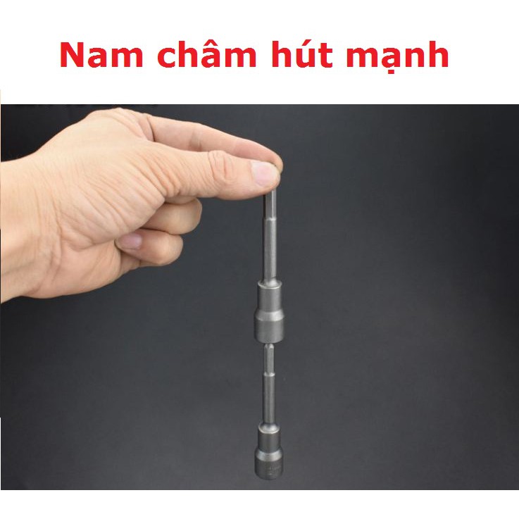 Đầu siết,đầu bắn bu lông dài 100mm và 150mm có nam châm hút cho máy khoan,máy bắn vít và máy bắn ốc chuyên dụng