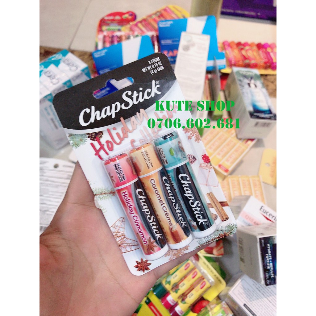 Son dưỡng môi Chapstick Lip Balm USA (không màu)