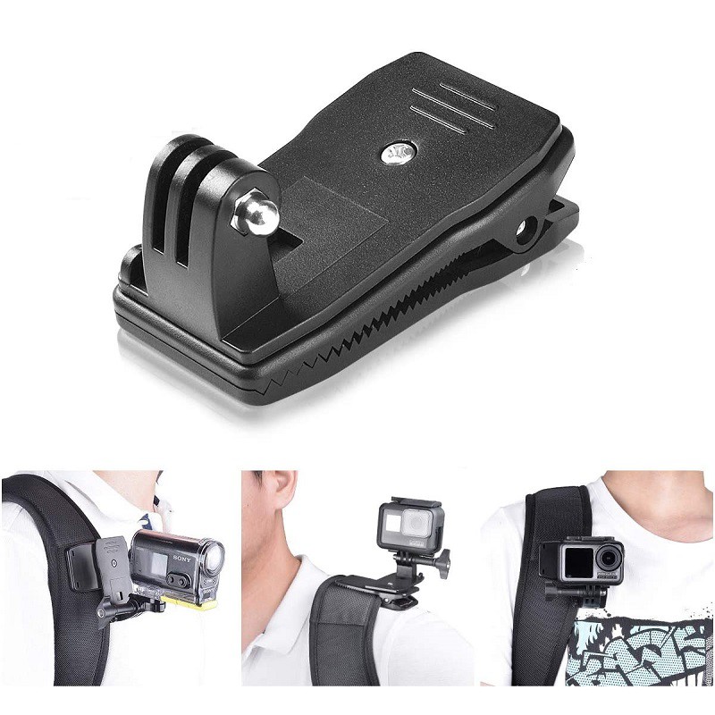 Giá giữ máy ảnh kẹp balo LAMMCOU xoay 360 độ dành cho Gopro Hero 9 8 7 6 5