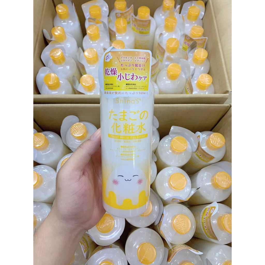 Nước hoa hồng trứng trắng da mờ nám SUPER WHITE EGG LOTION 500ml