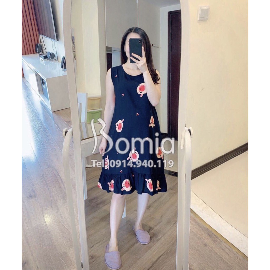 Váy bầu lanh chất mát