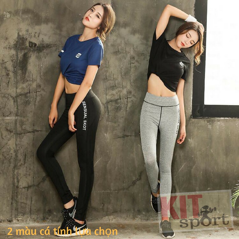 [Bản Nâng Cấp 2019] Set Bộ Đồ Quần dài Legging Áo thun Thể Thao Nữ Sensu ( Đồ Tập Gym, Yoga ) II Cửa Hàng Việt Nam