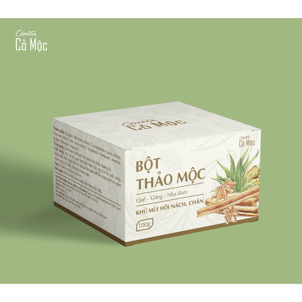 Bột khử mùi hôi nách, hôi chân cỏ mộc Cenota 100g | BigBuy360 - bigbuy360.vn