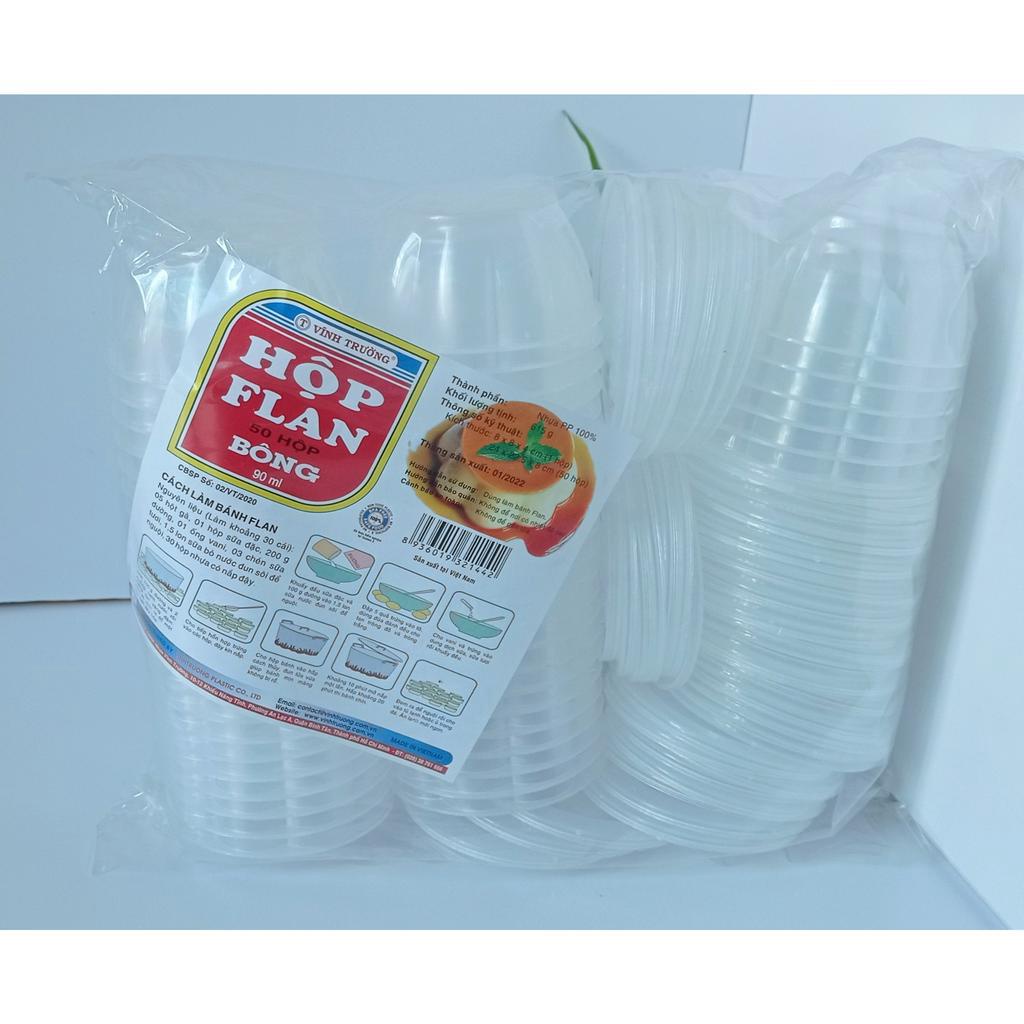 Sét 50 Khuôn bánh Flan, rau câu nhựa an toàn của Vĩnh Trường