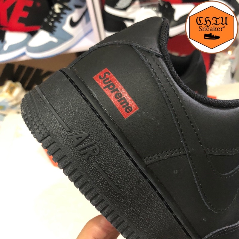 Giày tăng chiều cao nam nữ Af1 đen Supreme phiên bản cao cấp giày air force 1 Full đen cao cấp