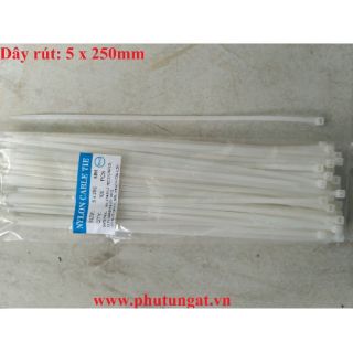 Dây rút màu trắng 5x 250mm