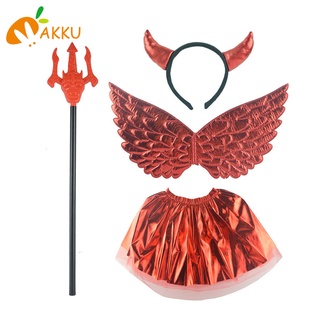 váy holloween cho cô gái bat suit trẻ em váy em bé cánh tóc dây tóc dễ