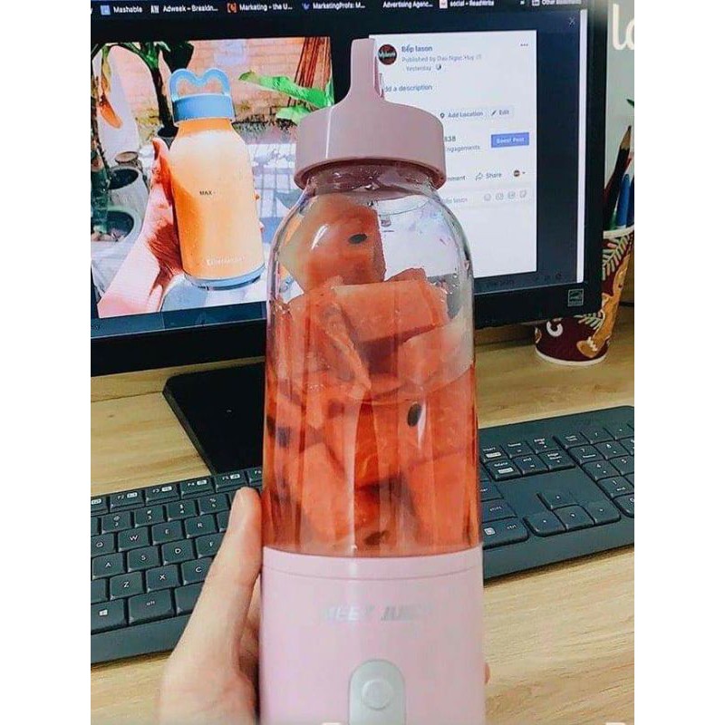 Máy Xay Sinh Tố Đa Năng Cầm Tay Meet Juice - Xay cực nhanh 9s, cao cấp, an toàn