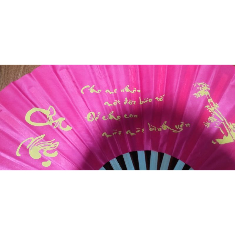 Quạt Vải Thư Pháp Siêu Bền Siêu Mát Dài 25-30cm