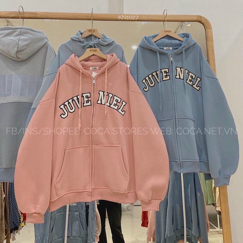 Áo khoác nỉ dây kéo JUVENIEL hoodie xinh xẻo
