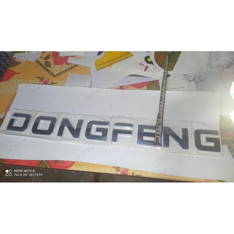 Tem chữ dongfeng mạ crom