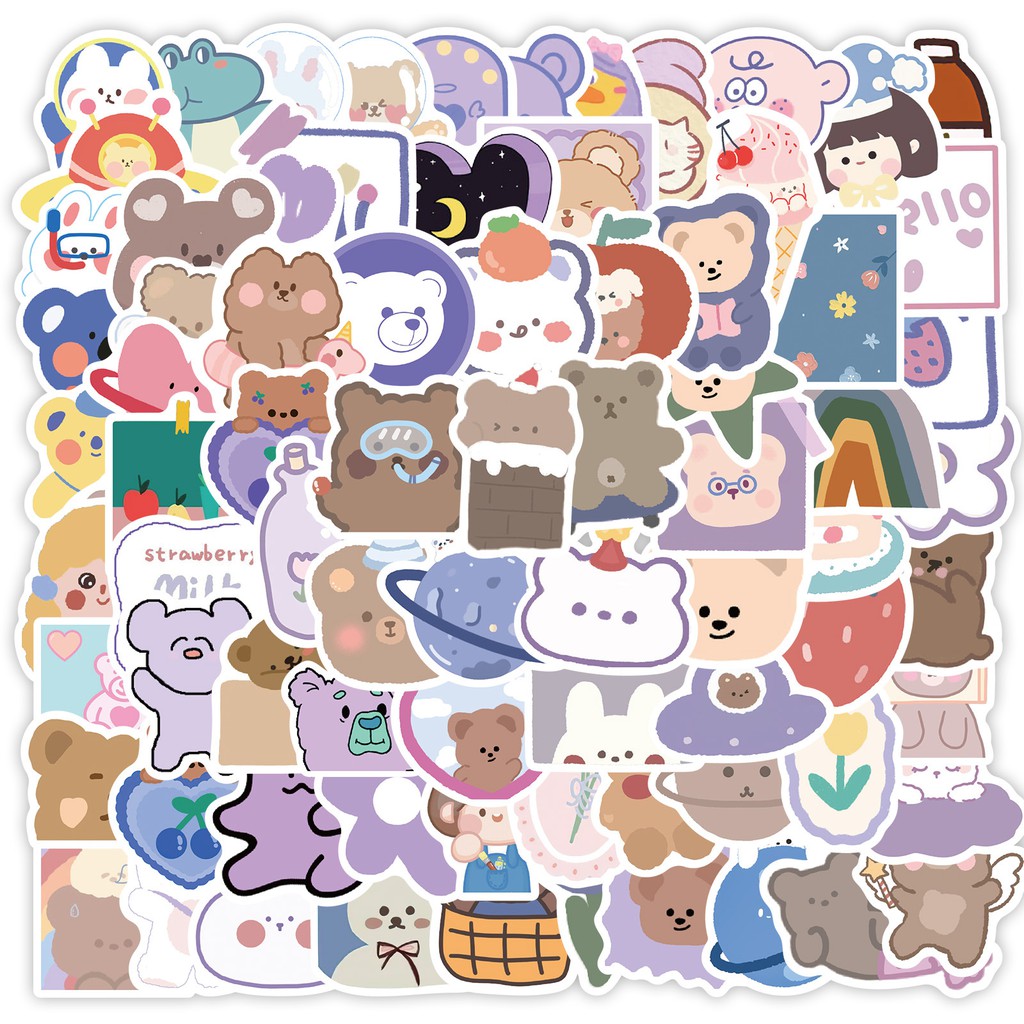 Sticker cute dán VALI laptop, hình dán mũ bảo hiểm chống nước, điện thoại, vali sét đủ hình siêu đẹp