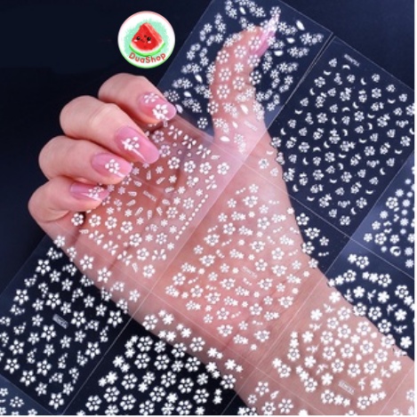 Sticker Dán Móng Mẫu Mới - Miếng Dán Trang Trí Móng Tay 3d Siêu Mỏng Nhiều Hình Duashop