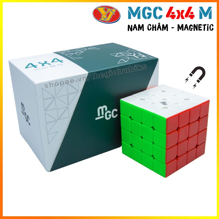 Rubik 4x4 YJ MGC 4x4 Có Nam Châm Stickerless Rubic Không Viền 4 Tầng Đồ Chơi Trí Tuệ