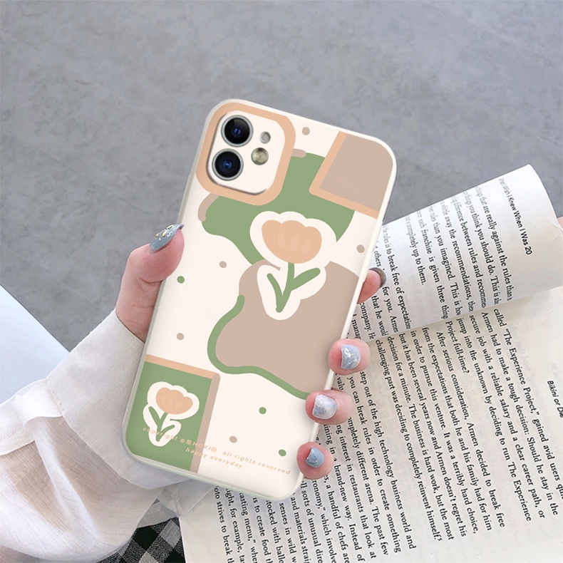 Ốp Điện Thoại Iphone Họa Tiết Độc Đáo hoa màu nâu siêu xinh cho 7 Plus/8Plus/XR/XS Max/11/X/12/12 Pro Max/pro/13 promax