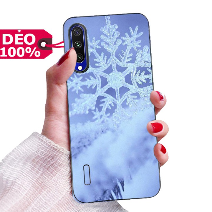 ỐP LƯNG DẺO XIAOMI MI A3 – CC9E HÌNH NỀN HOA TUYẾT MÙA ĐÔNG LẠNH GIÁ