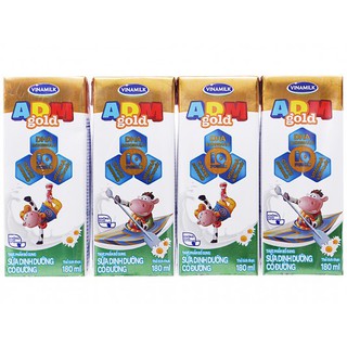 SỮA DINH DƯỠNG ADM IQ GOLD CÓ ĐƯỜNG LỐC 4 HỘP 180ML