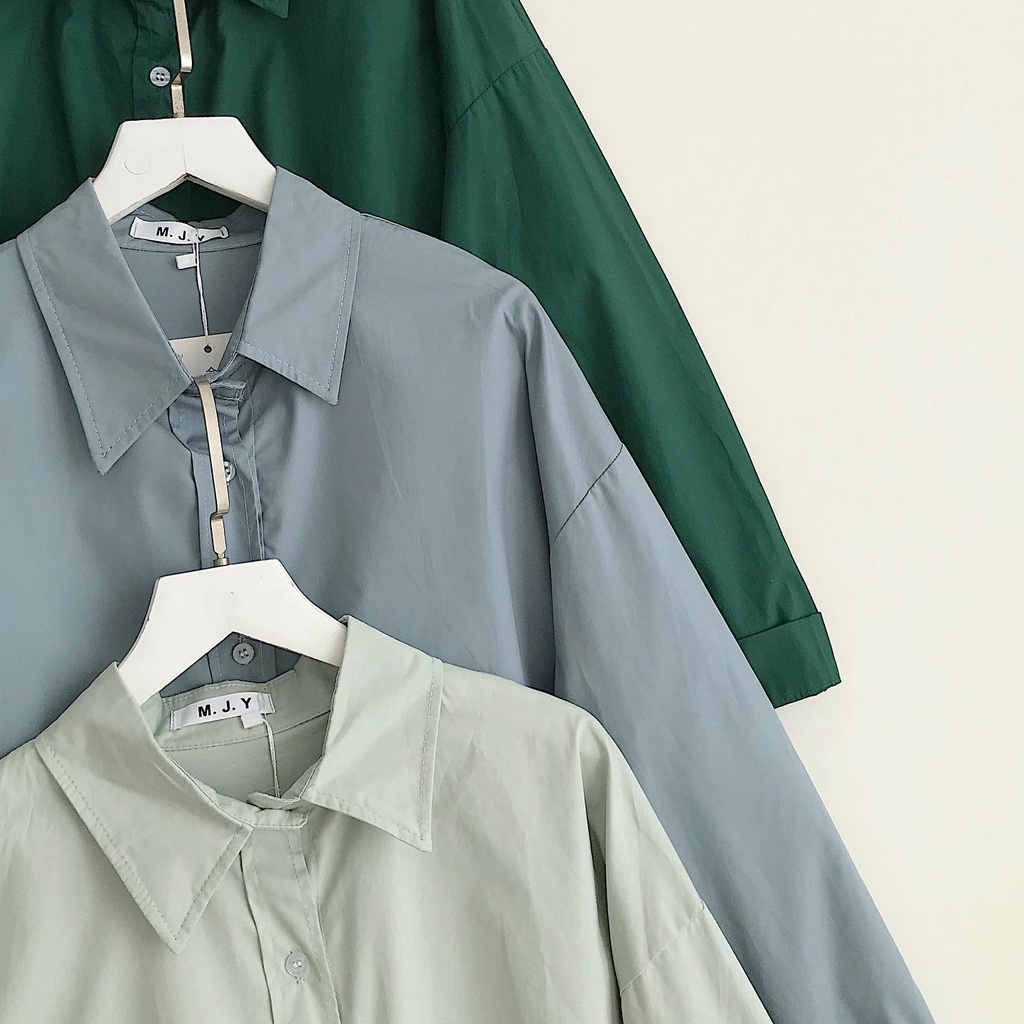 Áo Sơ Mi Nữ Tay Dài JEM CLOSET Form Rộng Nhiều Màu Phong Cách Teen Nặng Động MJY 10168