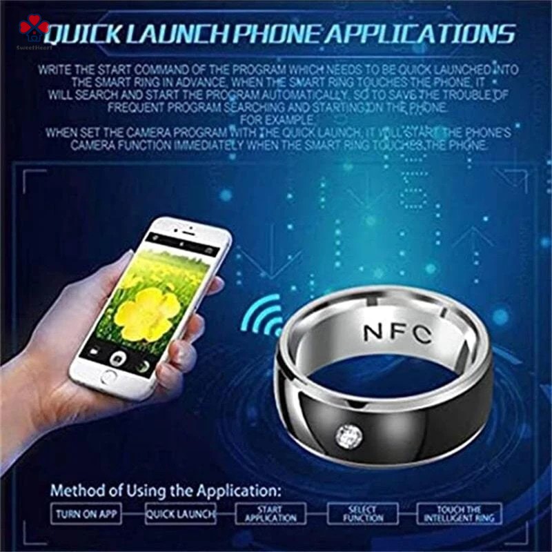 Nhẫn Thông Minh Nfc Chống Nước Cho Cặp Đôi 6-13