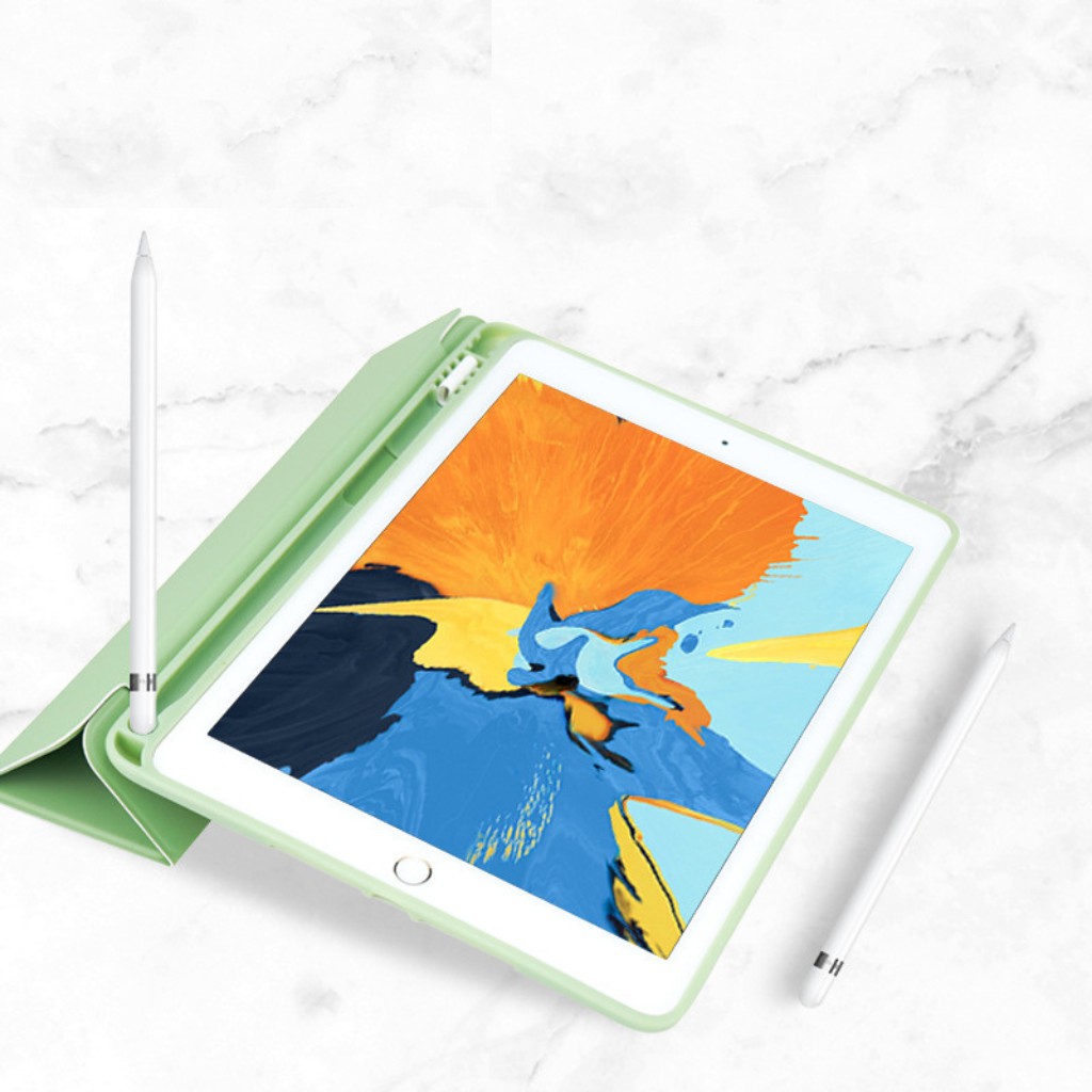 Bao da iPad Silicon + Ngăn đựng bút (Full đời ipad) ipad Pro 10.5/Air 3/10.2 gen 7/8...MART CASE | BigBuy360 - bigbuy360.vn