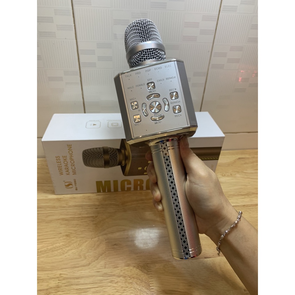 Micro karaoke bluetooth YS97, âm thanh hay, hút âm tốt