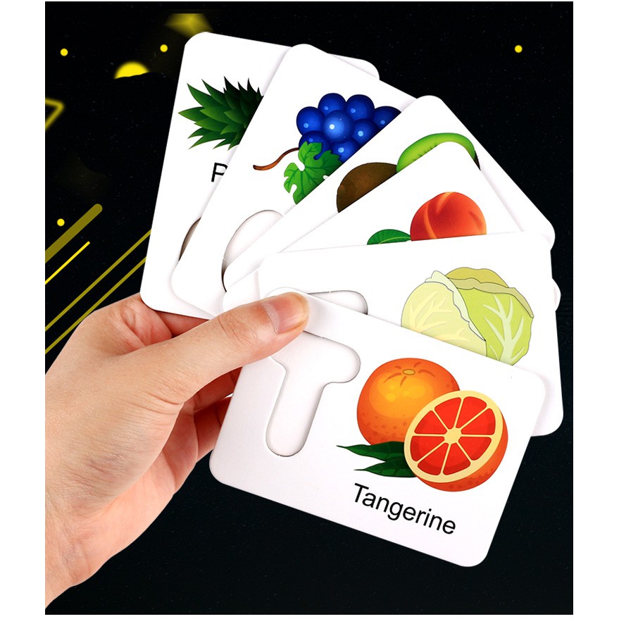 Bộ xếp hình chữ cái Tiếng Anh bằng gỗ dạng Flashcard - dochoigo020 - Smart Baby Toys