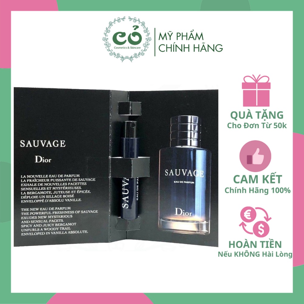 [ Vial ] Nước hoa nam chính hãng Dior Sauvage Parfum 1ml