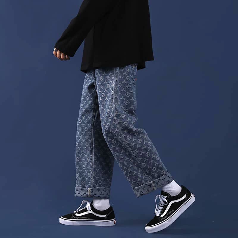 Quần baggy jean nam Q907 MĐ họa tiết | BigBuy360 - bigbuy360.vn