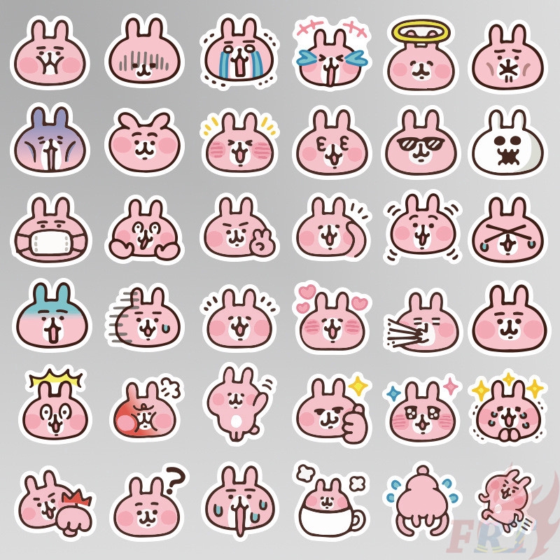 ❉ Piske &amp; Usagi - Kanahei Stickers A ❉ 40Pcs/Set DIY Decals Stickers for Album Diary Laptop Scrapbooks Skateboard