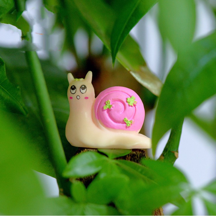 Mô hình ốc sên phong cách Cartoon cho các bạn trang trí tiểu cảnh, terrarium, móc khóa, DIY