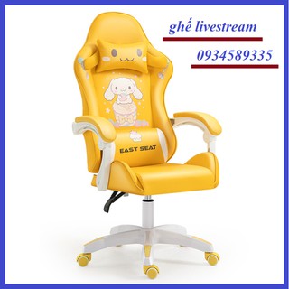 [ Mới Nhất ] Ghế Livestream Cao Cấp, Ghế Game Mẫu Mới Nhất, Chân Xoay 5 Cánh Ngả 155 Độ