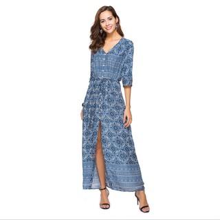 Đầm Maxi Boho Vintage - Váy maxi cao cấp