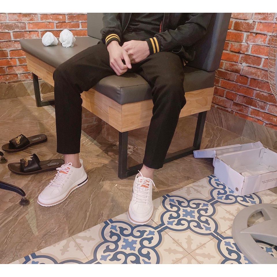 Giày Nam cao cấp Bun Store - Giày da Nam đẹp Sneaker sang xịn G9823T