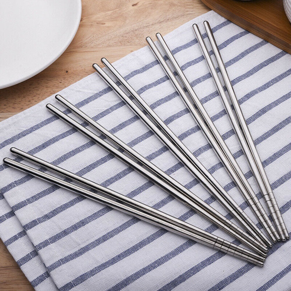1 đôi đũa thép không gỉ phong cách Hàn Quốc dài 23cm