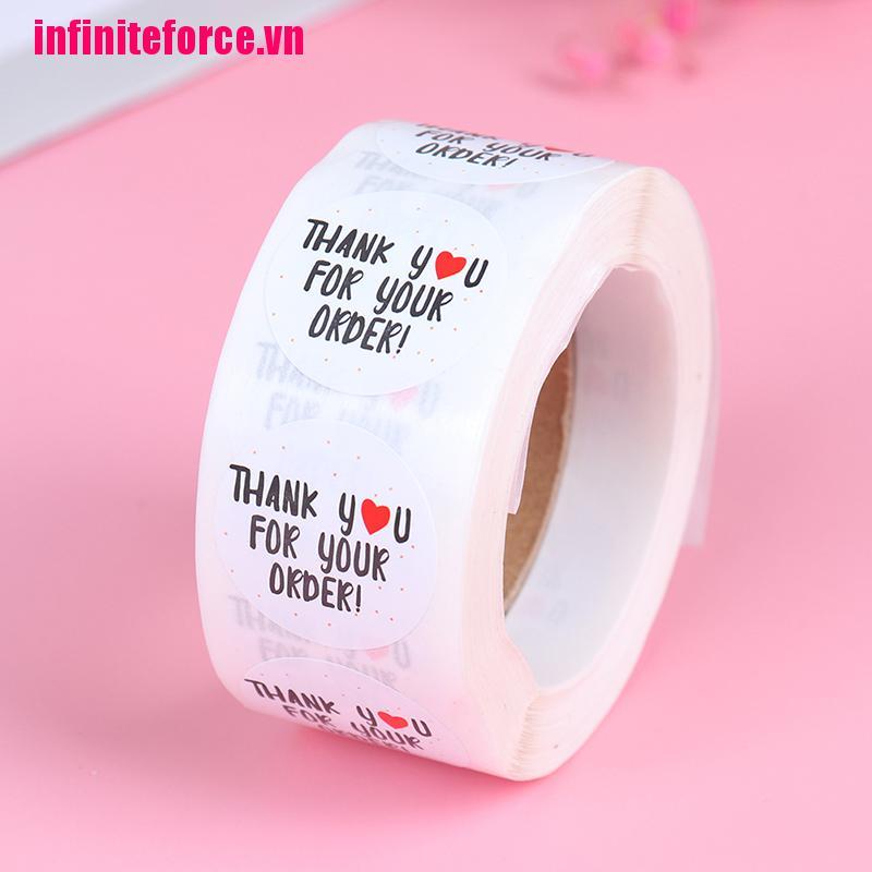 Set 500 Miếng Dán In Chữ Thank You For Your Order