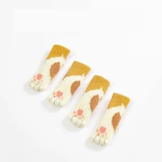 Set 4 vớ bọc chân ghế hình mèo cute [ Hàng sẵn]