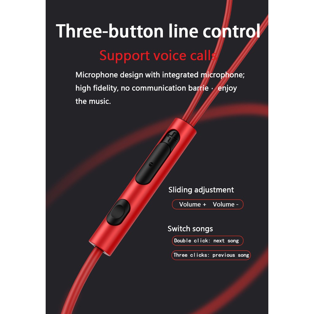 Tai Nghe Nhét Tai Thể Thao Chống Ồn Có Micro Dành Cho Điện Thoại Và Máy Tính