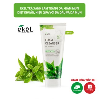 Sữa rửa mặt Ekel Trà Xanh Cao Cấp 180ml - Hàn Quốc Chính Hãng