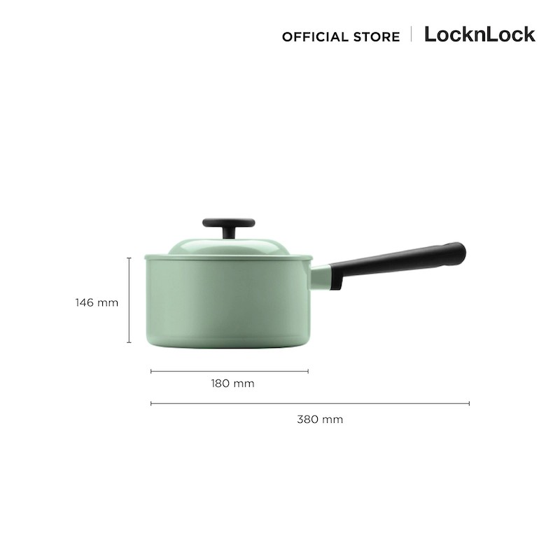 Nồi Decor Lock&amp;Lock Lòng Phủ Chống Dính LDE1181IH 18cm (Đáy Từ) 1 Tay Cầm