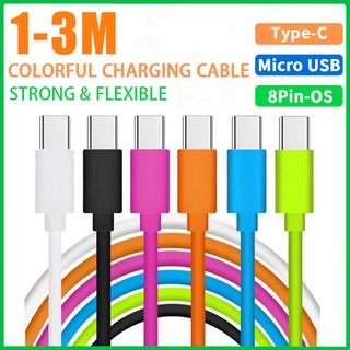 Dây cáp sạc nhanh usb dài 1m / 2m / 3m cho micro usb / i / type c