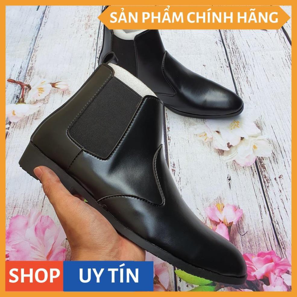 Giày Bốt Nam Cổ Cao, Đế Cao, Da Mềm