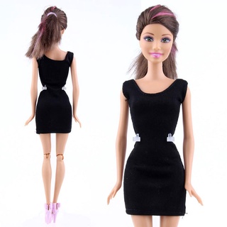 Đầm cưới đen 30cm cho búp bê