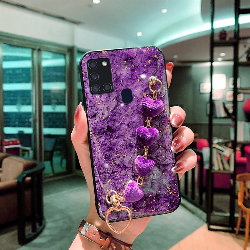 Ốp Điện Thoại Gắn Trái Tim Nhiều Màu Cho Samsung Galaxy A33 A53 AA73 M33 M53 5G A02S A03S A02 A03 Core A32 4G A32 5G A52 A72 A51 A71 4G 5G