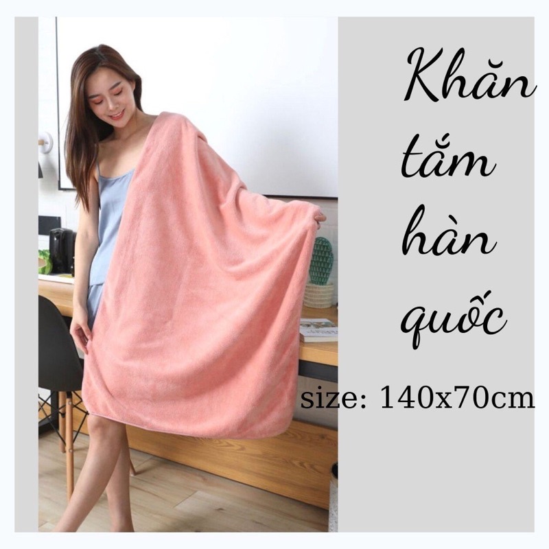 [Xả kho khăn tắm] Khăn tắm lông cừu mềm mại kích thước lớn 70x140cm