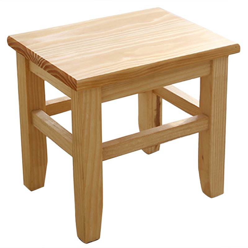 ⌒Multi-Function Solid Wood Shoe Children'S Adult Living Room Home Small Sof On-Slip Bath Bench Stool