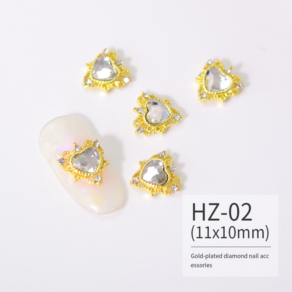 Bộ 10 Hạt Kim Tuyến Lấp Lánh Trang Trí Móng Tay Thời Trang