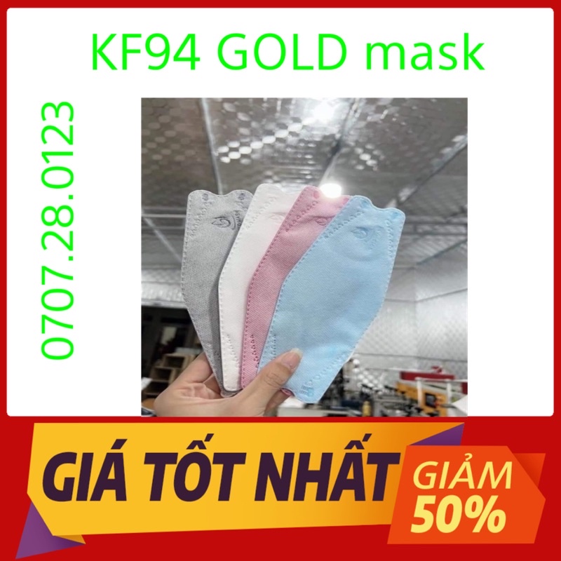Khẩu trang KF94 GOLD MASK , Khẩu trang 4D cao cấp