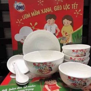 Bộ bát 9 món cao cấp- hàng km omo
